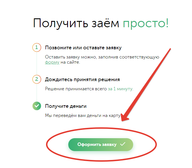 оформление заявки в МФО BelkaCredit